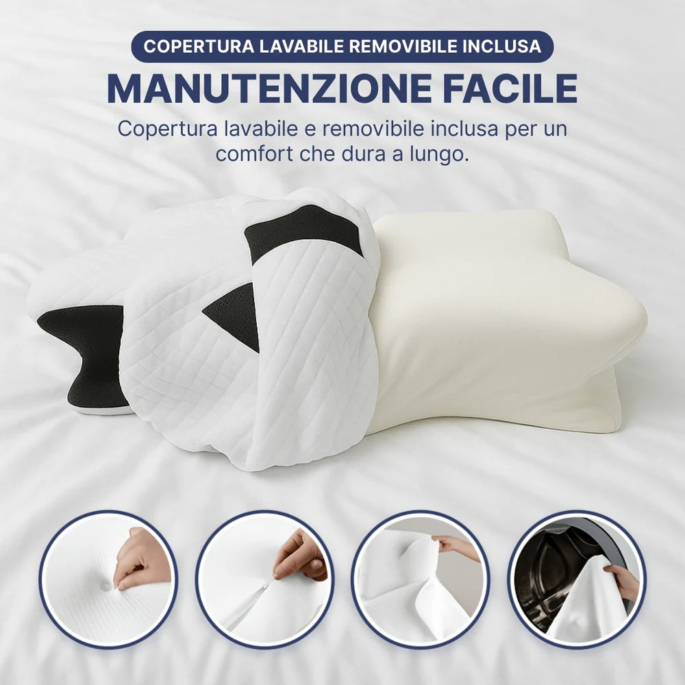 Cuscino ortopedico sollievo cervicale - dormi come non fai da tempo.